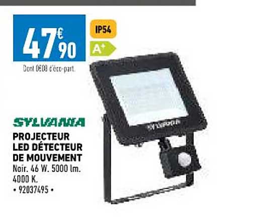 projecteur led détecteur de mouvement sylvania