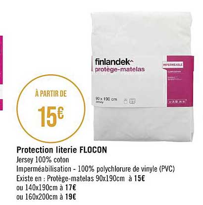 protection literie flocon