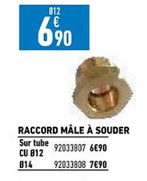 raccord mâle à souder