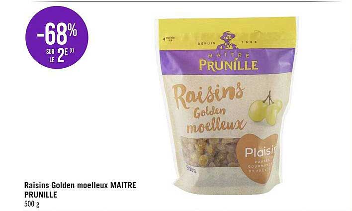 raisins golden moelleux maitre prunille