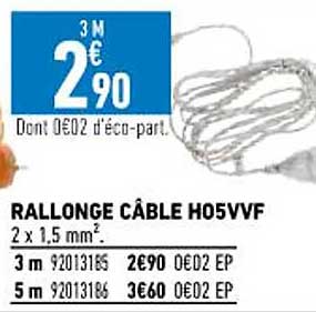 rallonge câble h05vvf