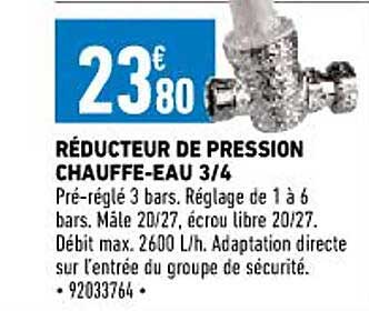 réducteur de pression chauffe-eau 3-4