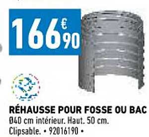 réhausse pour fosse ou bac