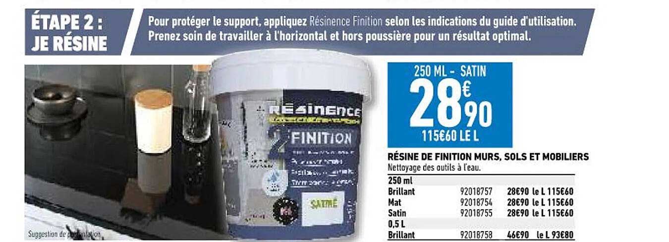 Résine De Finition Murs, Sols Et Mobiliers