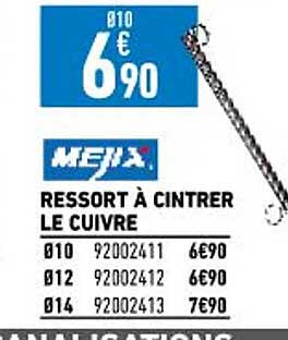 ressort à cintrer le cuivre mejix