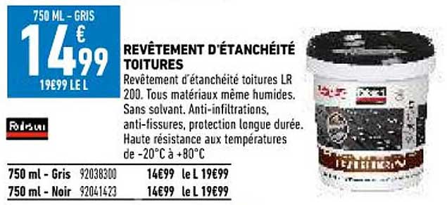 revêtement d'étanchéité toitures rubson