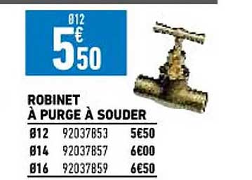 robinet à purge à souder