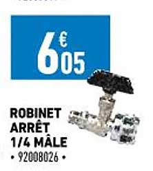 robinet arrêt 1-4 mâle