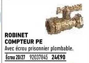 robinet compteur pe