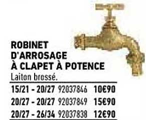 robinet d'arrosage à clapet à potence