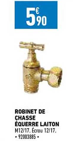 robinet de chasse équerre laiton