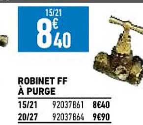 robinet ff à purge