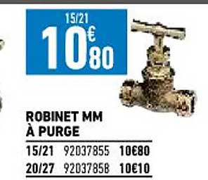 robinet mm à purge
