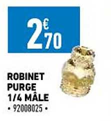 robinet purge 1-4 mâle