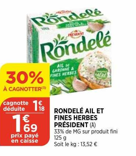 Rondelé Ail Et Fines Herbes Président