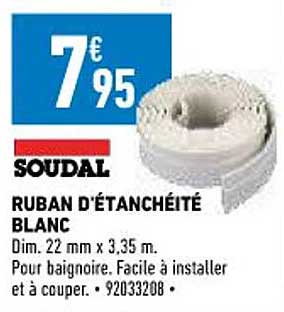 ruban d'étanchéité blanc soudal