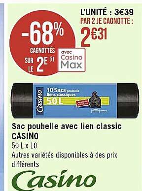 sac poubelle avec lien classic casino