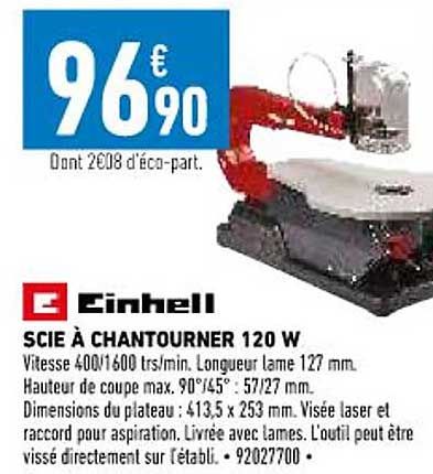 scie à chantourner 120w einhell