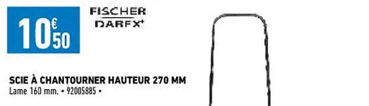 scie à chantourner hauteur 270 mm fischer darex