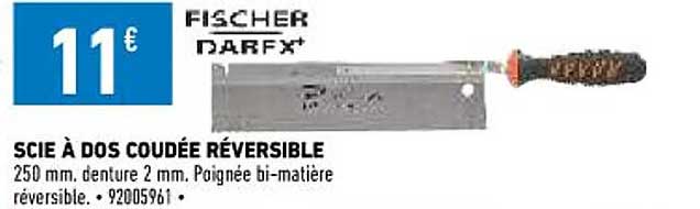 scie à dos coudée réversible fischer darex