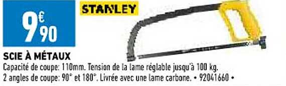scie à métaux stanley