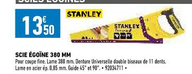 scie égoïne 380 mm stanley