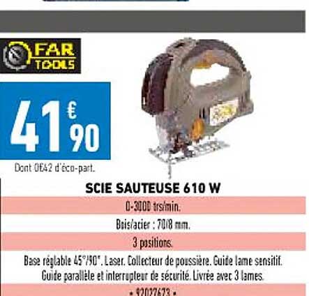 scie sauteuse 610w far tools