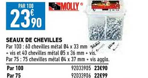 seaux de chevilles molly