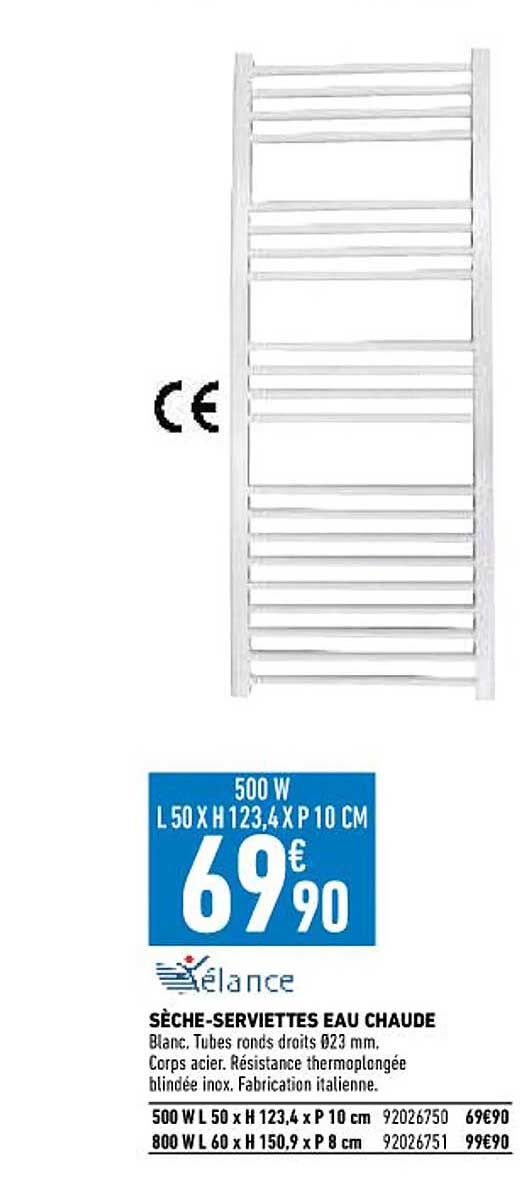 sèche-serviettes eau chaude xélance
