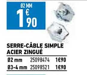 serre-câble simple acier zingué