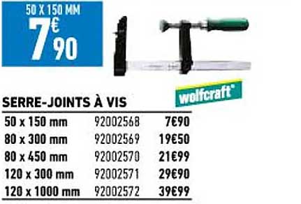 serre-joints à vis wolfcraft