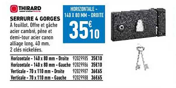 serrure 4 gorges thiard