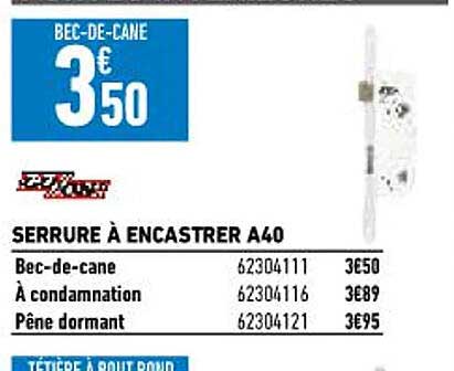 serrure à encastrer A40 go-on!