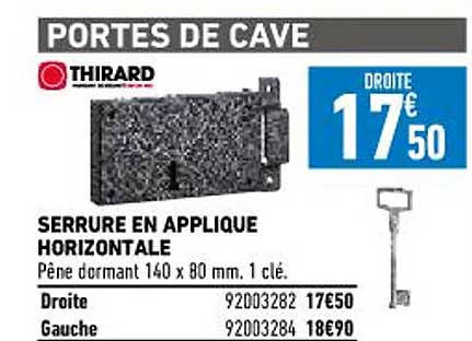 serrure en applique horizontale thirard