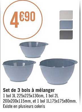 set de 3 bols à mélanger