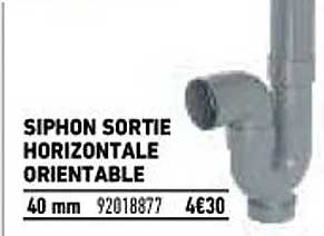 siphon sortie horizontale orientable