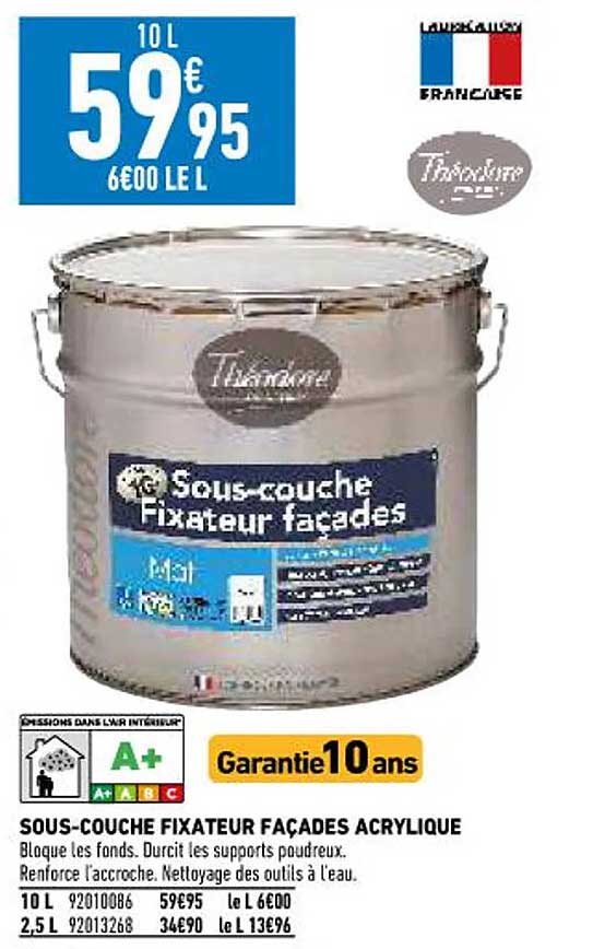 sous-couche fixateur façades acrylique théodore