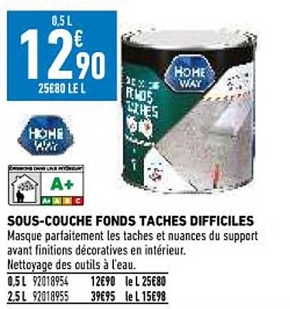sous-couche fonds taches difficiles home way