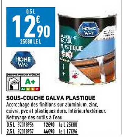 sous-couche galva plastique home way