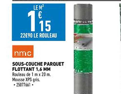 sous-couche parquet flottant 1,6mm nmc