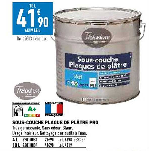 sous-couche plaque de plâtre pro théodore
