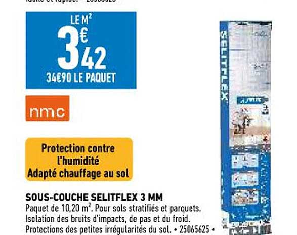 sous-couche selitflex 3 mm nmc