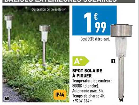 spot solaire à piquer