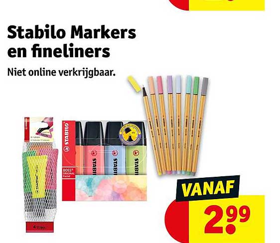 stabilo markers en fineliners