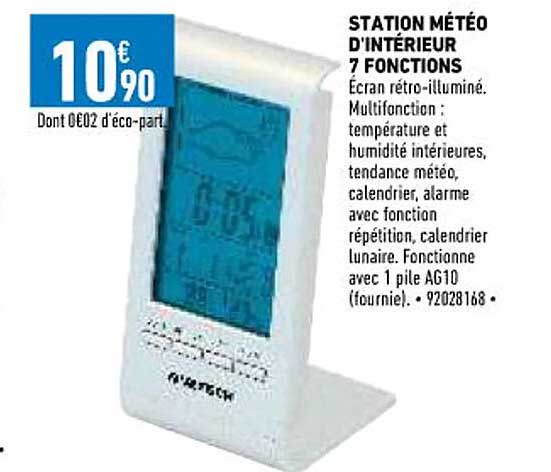 station météo d'intérieur 7 fonctions