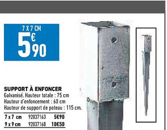 Support à Enfoncer