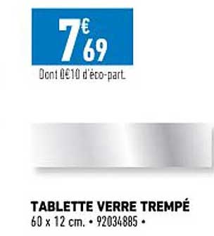 tablette verre trempé