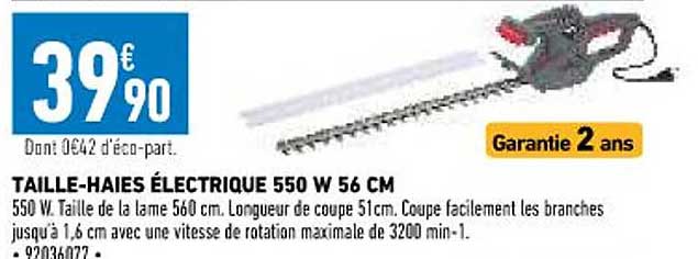 taille-haies électriques 550w 56 cm