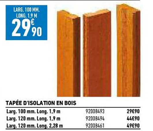 tapée d'isolation en bois
