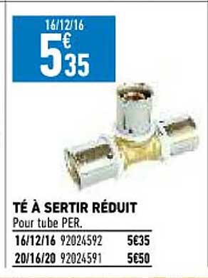 té à sertir réduit